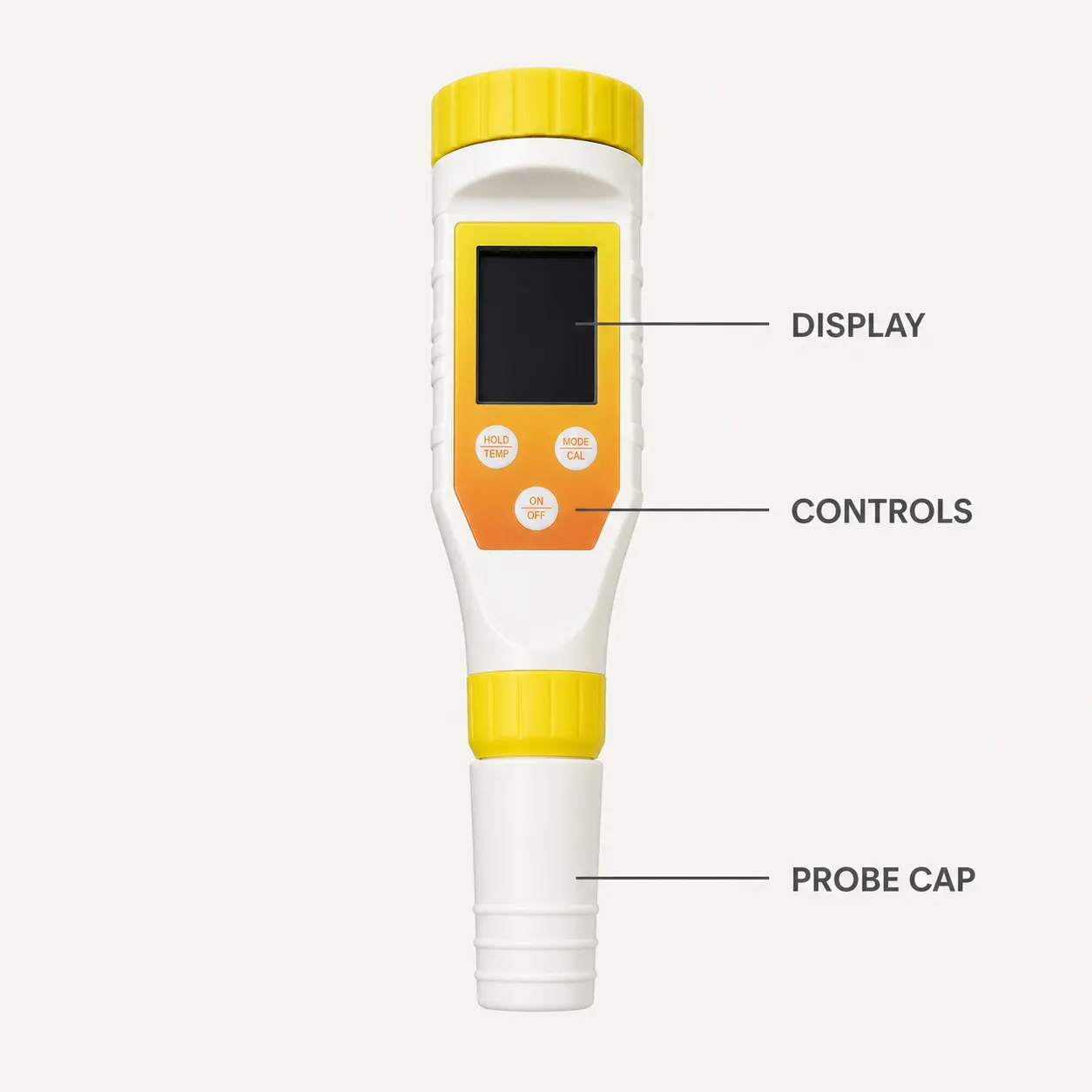 Digital Water Quality Tester controls and screen